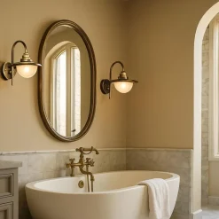 Qazqa wandlampen buiten bruges goudkleurig e27