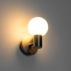 Qazqa wandlampen buiten cederic zilverkleurig g9