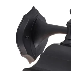 Qazqa wandlampen buiten capital zwart e27