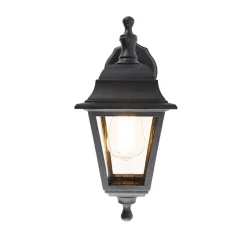 Qazqa wandlampen buiten capital zwart e27