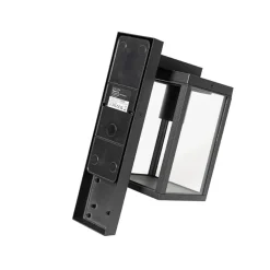 Qazqa wandlampen buiten charlois zwart e27