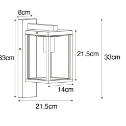 Qazqa wandlampen buiten charlois zwart e27