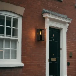 Qazqa wandlampen buiten charlois bruin e27