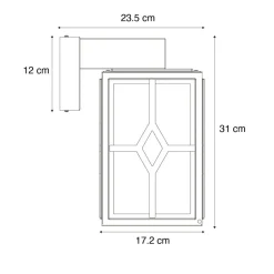 Qazqa wandlampen buiten dover zwart e27