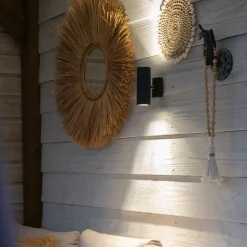 Qazqa wandlampen buiten duo grijs gu10