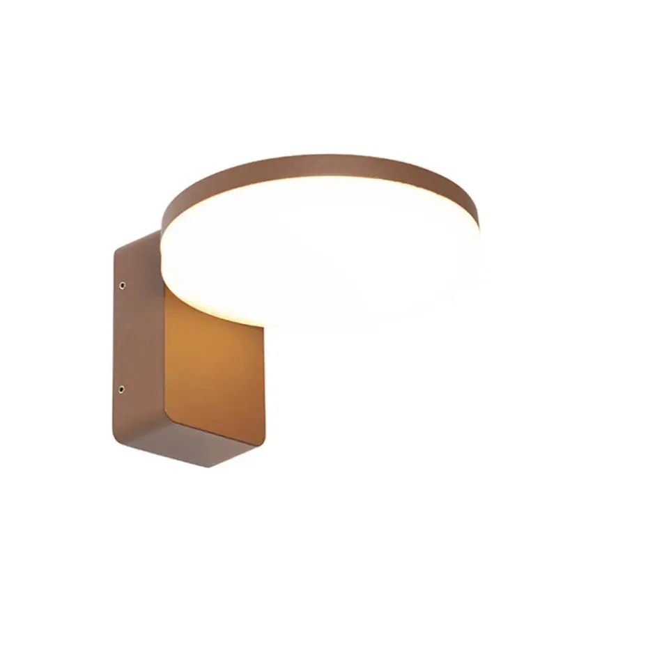 Qazqa wandlampen buiten esmee bronskleurig geïntegreerde led