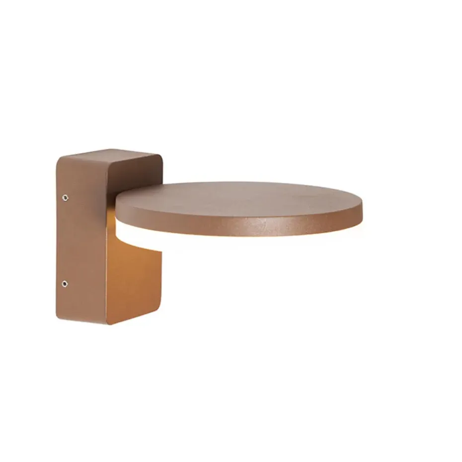 Qazqa wandlampen buiten esmee bronskleurig geïntegreerde led