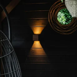 Qazqa wandlampen buiten edwin bruin geïntegreerde led