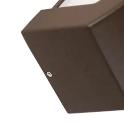 Qazqa wandlampen buiten hurricane bronskleurig e27