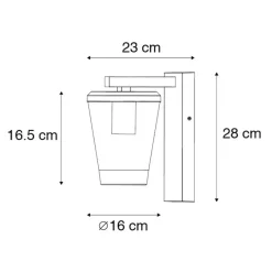 Qazqa wandlampen buiten joren zwart e27