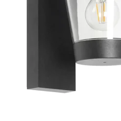 Qazqa wandlampen buiten joren zwart e27