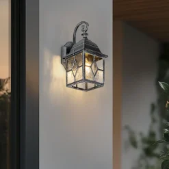 Qazqa wandlampen buiten london zilverkleurig e27