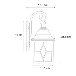 Qazqa wandlampen buiten london zilverkleurig e27