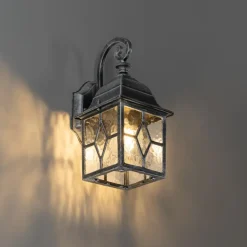 Qazqa wandlampen buiten london zilverkleurig e27