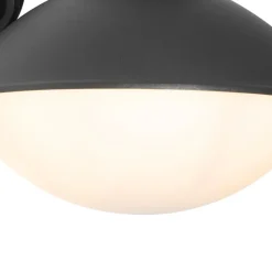 Qazqa wandlampen buiten marcel zwart e27