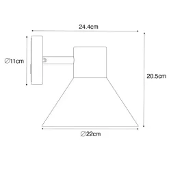 Qazqa wandlampen buiten natas bronskleurig e27