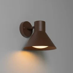 Qazqa wandlampen buiten natas bronskleurig e27