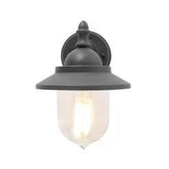 Qazqa wandlampen buiten oxford grijs e27