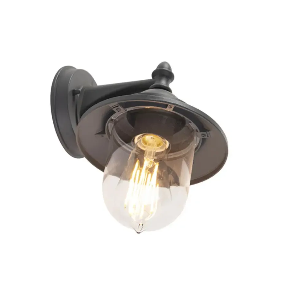 Qazqa wandlampen buiten oxford grijs e27