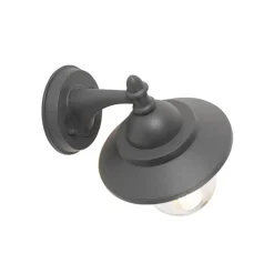 Qazqa wandlampen buiten oxford grijs e27