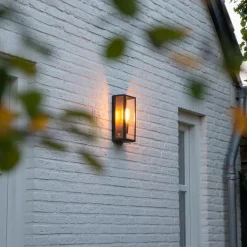 Qazqa wandlampen buiten rotterdam zwart e27