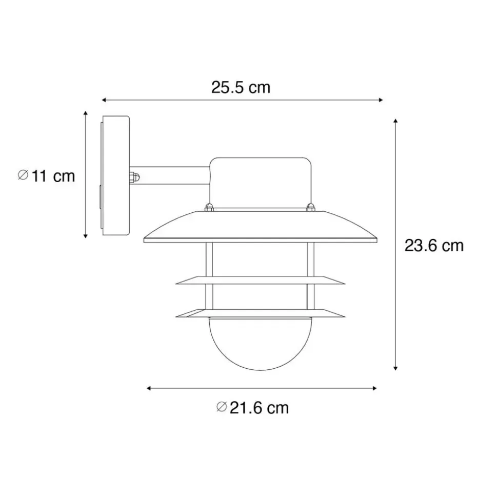 Qazqa wandlampen buiten shell zilverkleurig e27