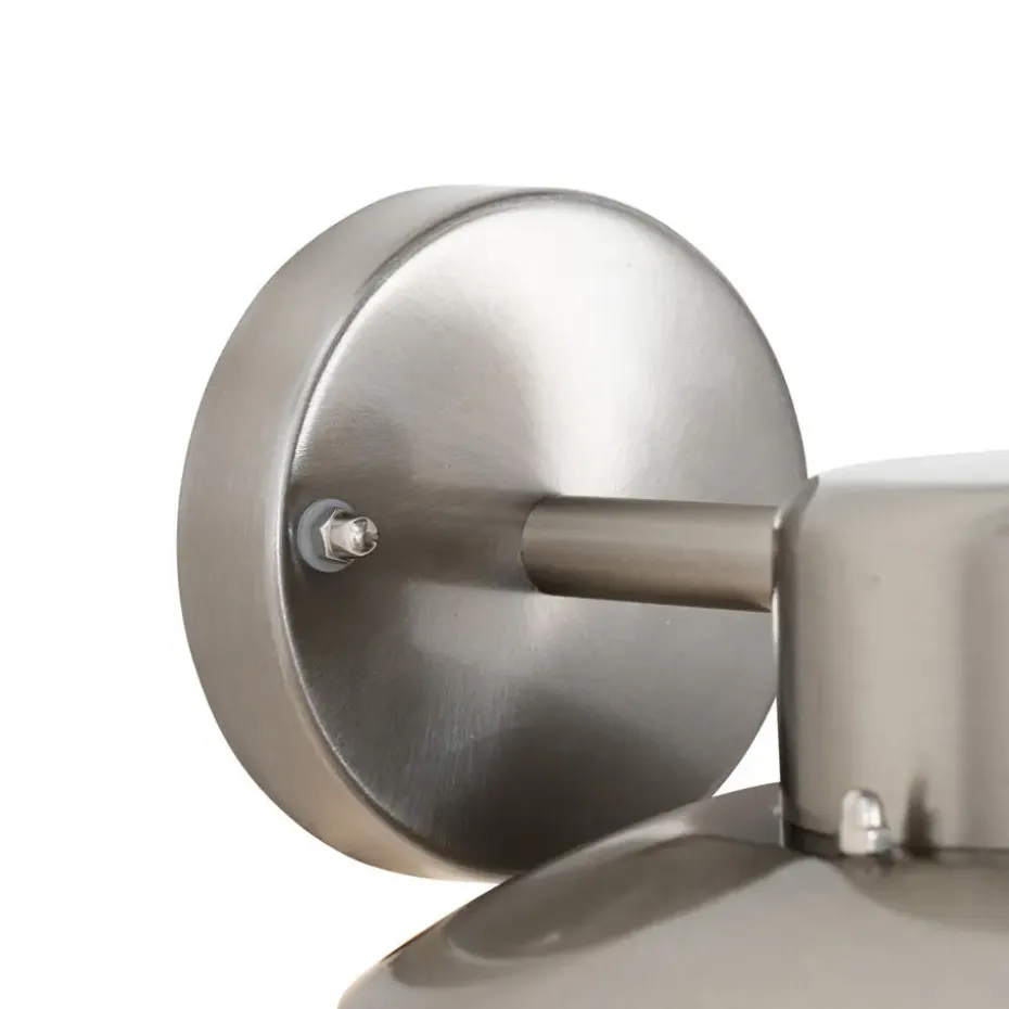 Qazqa wandlampen buiten shell zilverkleurig e27