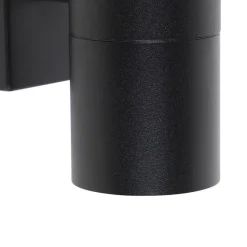 Qazqa wandlampen buiten solo zwart gu10