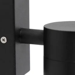 Qazqa wandlampen buiten solo zwart gu10