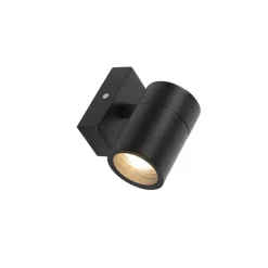 Qazqa wandlampen buiten solo zwart gu10