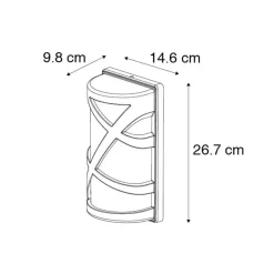 Qazqa wandlampen buiten suzie zwart e27