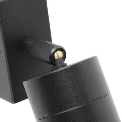 Qazqa wandlampen buiten solo zwart gu10