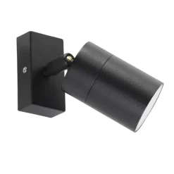 Qazqa wandlampen buiten solo zwart gu10