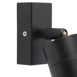 Qazqa wandlampen buiten solo zwart gu10