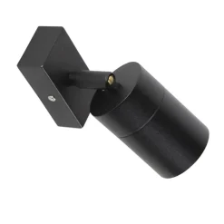 Qazqa wandlampen buiten solo zwart gu10