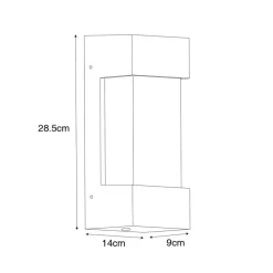 Qazqa wandlampen buiten tide grijs e27