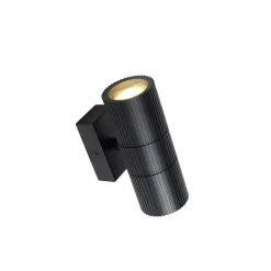 Qazqa wandlampen buiten vigo zwart gu10