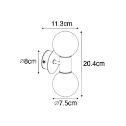 Qazqa wandlampen cederic goudkleurig g9