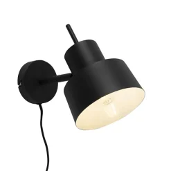 Qazqa wandlampen chappie zwart e27