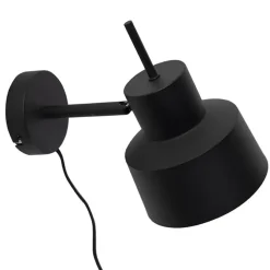 Qazqa wandlampen chappie zwart e27