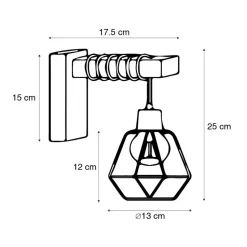 Qazqa wandlampen chon zwart e27