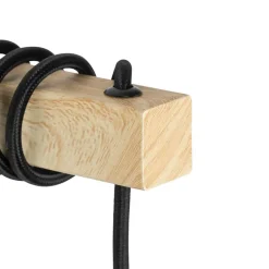 Qazqa wandlampen chon zwart e27