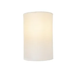 Qazqa wandlampen drum wit e27