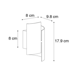 Qazqa wandlampen faldo zwart g9