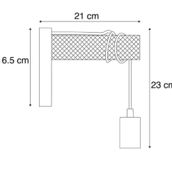 Qazqa wandlampen gallow zwart e27