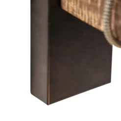 Qazqa wandlampen gallow zwart e27