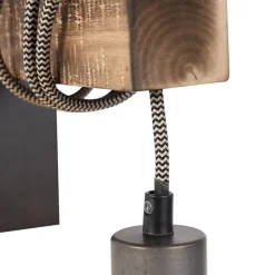 Qazqa wandlampen gallow zwart e27