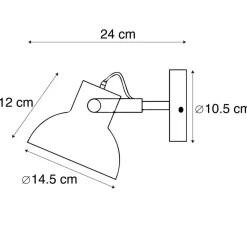 Qazqa wandlampen guida zwart e14