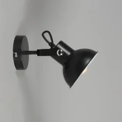 Qazqa wandlampen guida zwart e14