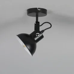 Qazqa wandlampen guida zwart e14